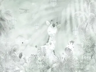 LITTLE JUNGLE | Carta da parati per bambini [Col.2]